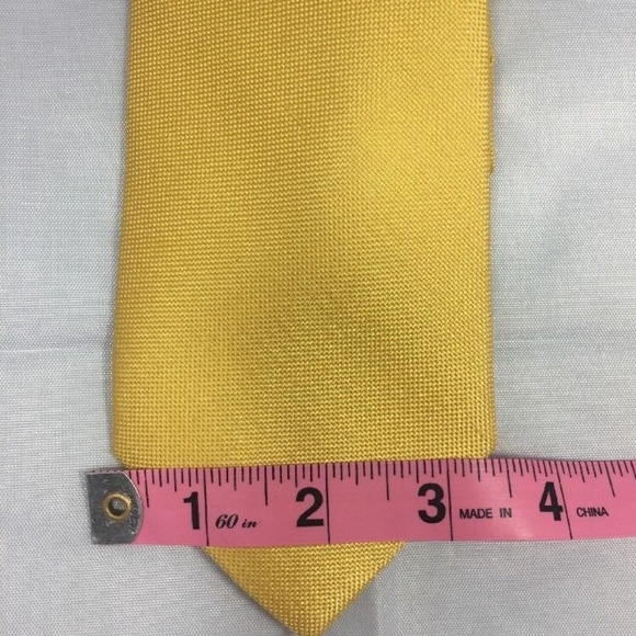 Mens Nautica Yellow Gold 100% Silk Tie - Picture 4 of 6